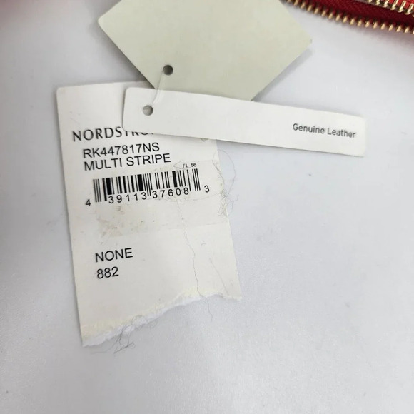 14TH & UNION Daisy Duo Rainbow Stripe Wristlet & Coin Pouch Leather NWT - Picture 6 of 8